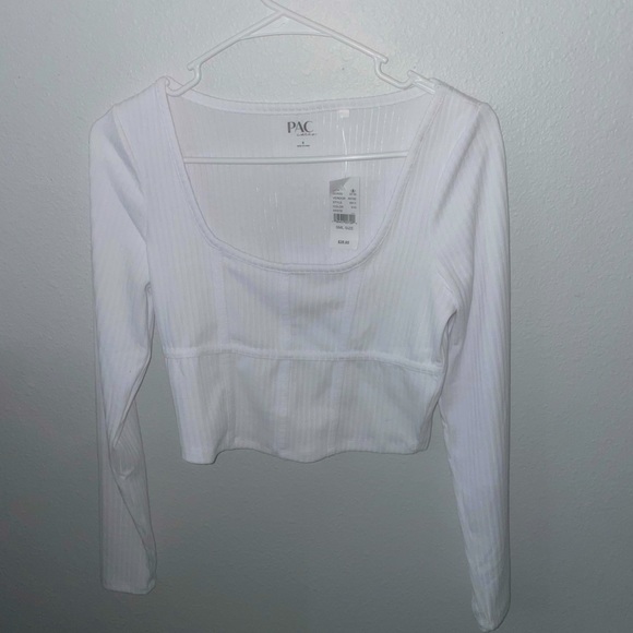NWT White Cropped PacSun Long Sleeve - Picture 1 of 4